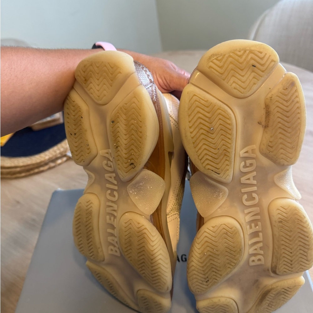 Balenciaga Cream and Tan Sneakers - Picture 12 of 14